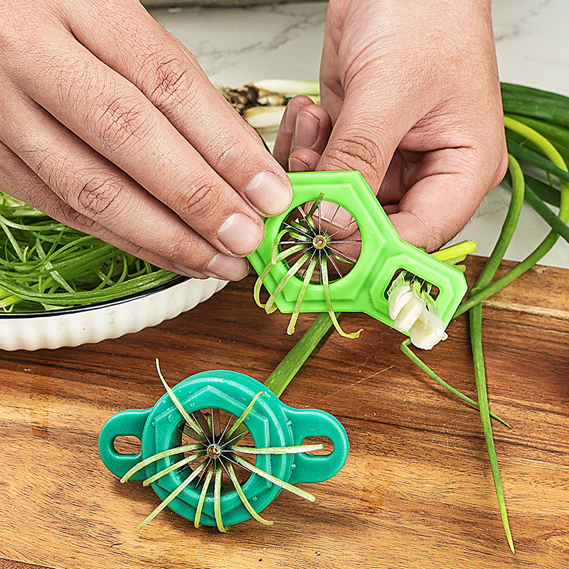 Kitchen Gadgets Drawing - 1PC สีเขียวเครื่องตัดหัวหอมตัดหัวหอมสีเขียวสายไฟห้องครัว Superfine ผัก Shredder Gadget