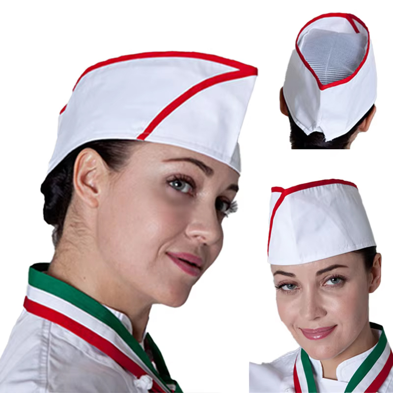 Kitchen Gadgets For Women - หมวกเชฟสำหรับงานจัดเลี้ยง หมวกพนักงานร้านอาหาร หมวกทำครัวสำหรับอาหารญี่ปุ่นและเกาหลี หมวกสำหรับพนักงานโรงอาหาร หมวกตาข่ายแบบแบนสำหรับพนักงานเสิร์ฟ