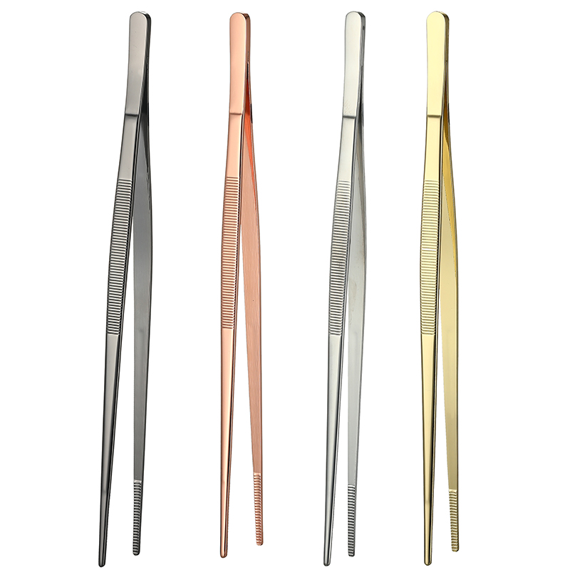 Kitchen Gadgets Gold - สแตนเลสสตีลอาหารทะเล & บาร์แหนบแหนบอาหารเครื่องมือ Garnish แหนบบาร์อุปกรณ์เสริมทองแดง/ทองชุบ