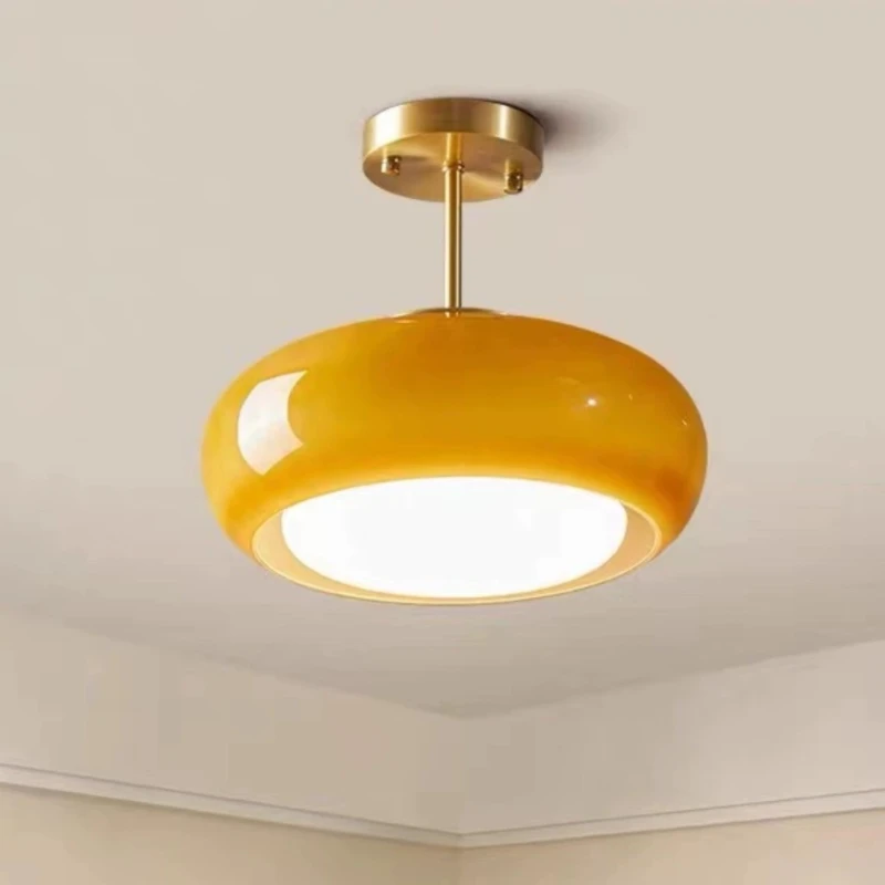 Kitchen Gadgets Gold - เจียมเนื้อเจียมตัว Vintage โคมไฟเพดานกระจกโคมระย้าระเบียงห้องนอนโคมไฟศึกษาสําหรับห้องไฟ Led ห้องครัวในร่ม Home