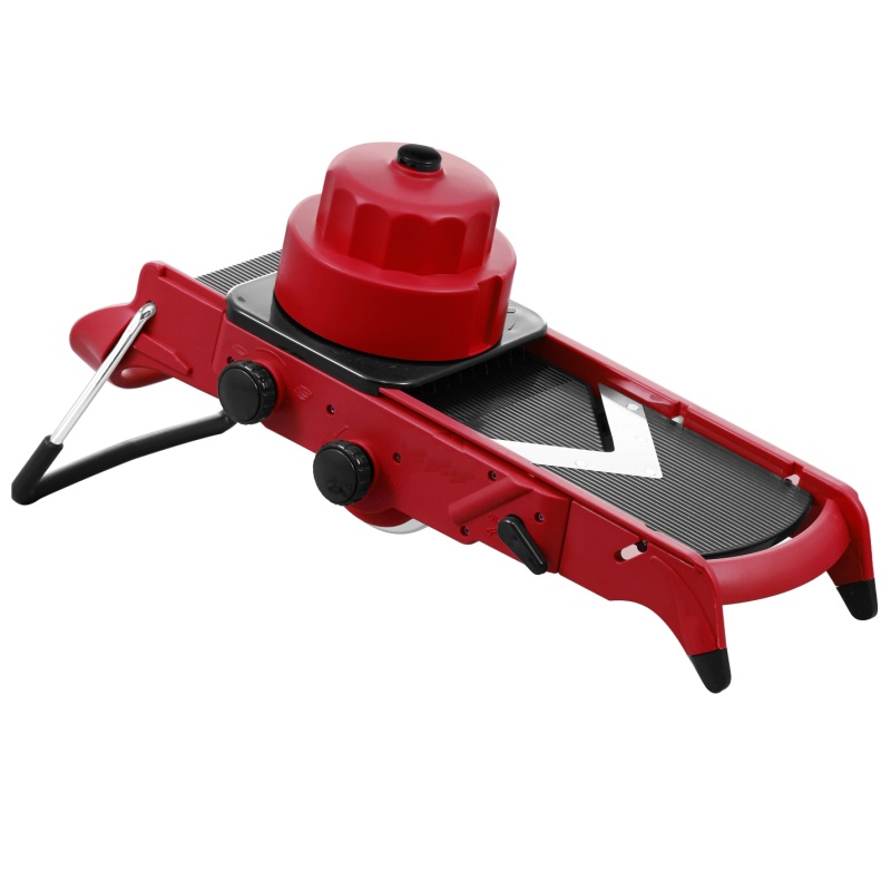 Mandoline Slicer - เครื่องตัดผักและ Dicer แบบแมนนอล V Blade แบบปรับได้