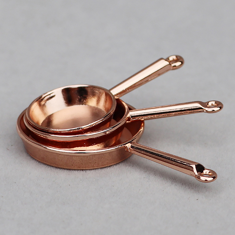 Kitchen Gadgets Sale - ลดราคา! ชุด 1 ชิ้น 1/12 กระทะจิ๋วสำหรับบ้านตุ๊กตา