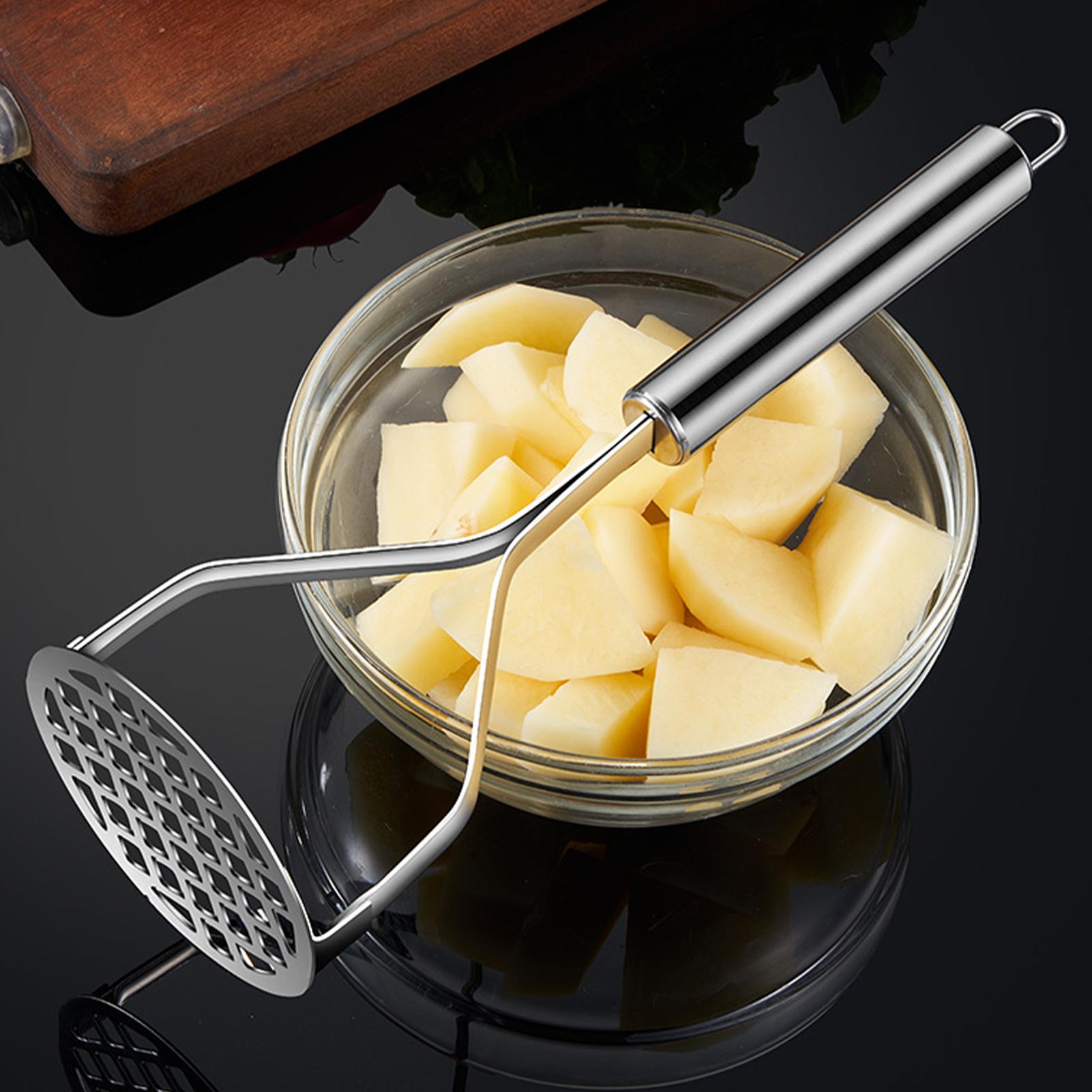 Kitchen Gadgets For Kids - เครื่องบดมันฝรั่งสแตนเลสแบบใช้มือ บดผลไม้ ผัก บดอาหารสำหรับเด็ก อุปกรณ์เสริมในครัว