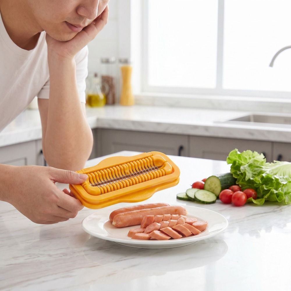Kitchen Gadgets Save Time - เครื่องหั่นแฮมสแตนเลสอเนกประสงค์ ประหยัดเวลา ใช้งานได้หลากหลาย หั่นไส้กรอก หั่นกล้วย ใช้งานง่าย