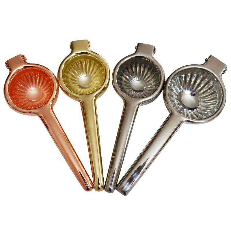 Kitchen Gadgets Gold - คู่มือสแตนเลสสตีลเครื่องคั้นน้ํามะนาว Citrus Press Juicer เครื่องคั้นมะนาวครัวบาร์เครื่องมือ -
