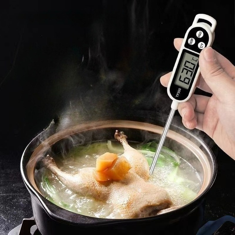 Kitchen Gadgets Website - เทอร์โมมิเตอร์วัดอุณหภูมิอาหาร 1 ชิ้น อุปกรณ์เสริมในครัว สิ่งจำเป็นสำหรับหอพัก เทอร์โมมิเตอร์วัดอุณหภูมิเนื้อแบบอ่านค่าได้ทันที