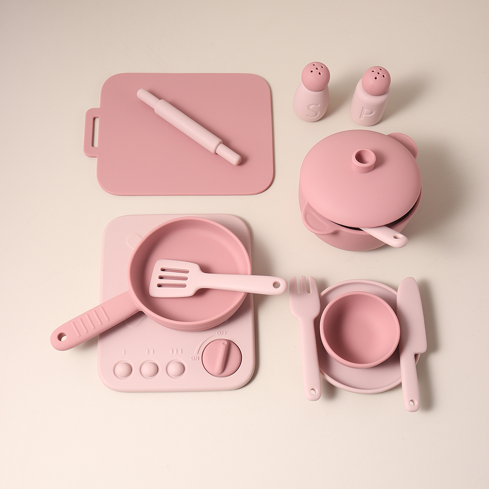 Kitchen Gadgets For Kids - ชุดของเล่นทำอาหารซิลิโคน 13 ชิ้น ชุดของเล่นครัวจำลอง เสริมพัฒนาการเด็กเล็ก ของขวัญสำหรับเด็ก