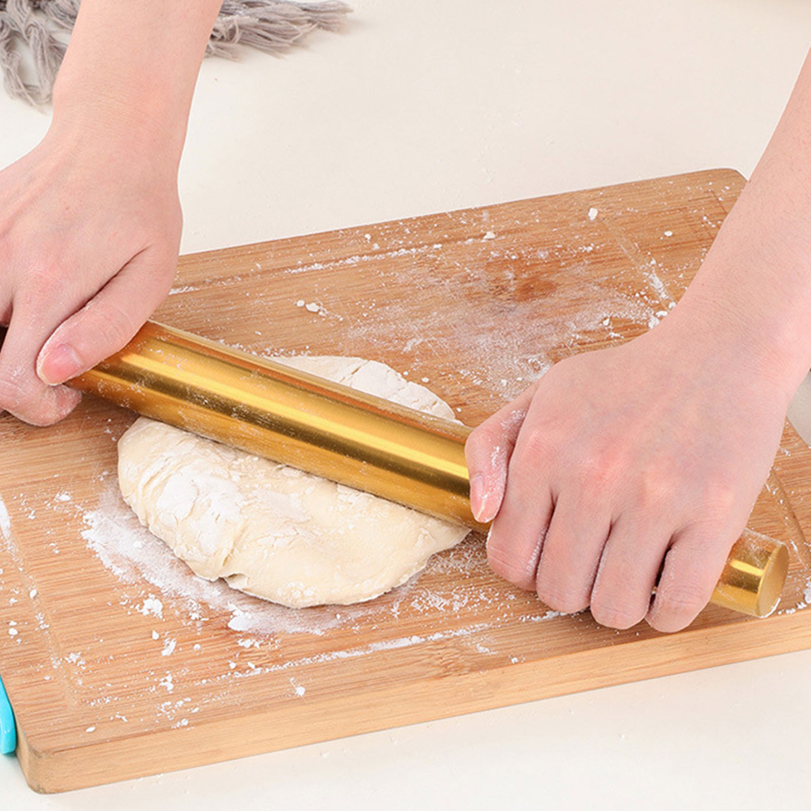 Kitchen Gadgets Gold - ไม้รีดแป้งทองเหลือง อุปกรณ์ทำขนม รีดแป้งคุกกี้ รีดแป้งสแตนเลส รีดแป้งทำเส้น รีดแป้งทำเกี๊ยว