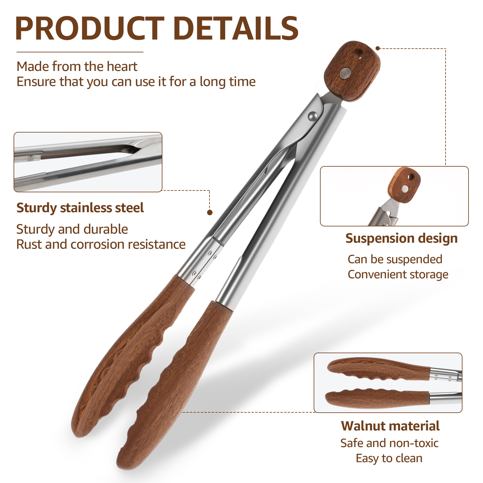 ที่คีบอาหาร 2/3 ชิ้น ทำจากไม้ว - Kitchen Gadgets Sale บทวิจารณ์และราคา