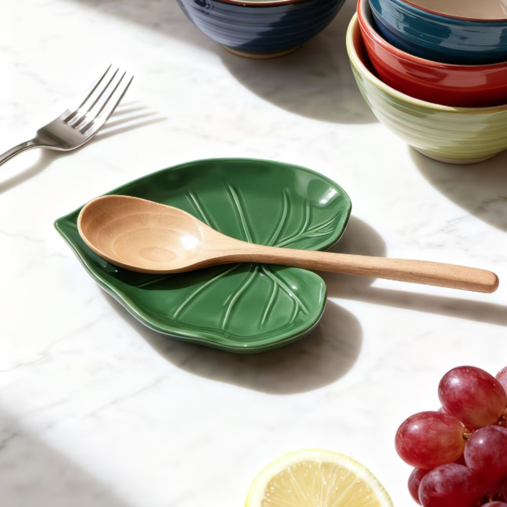 ที่วางช้อนเซรามิกรูปใบไม้ ทนคว - Kitchen Gadgets For Gifts บทวิจารณ์และราคา