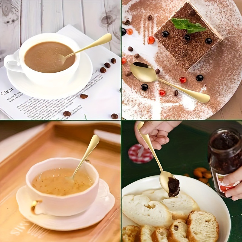 6/10/20 ชิ้นสแตนเลสสตีลช้อนทอง - Kitchen Gadgets Gold บทวิจารณ์และราคา