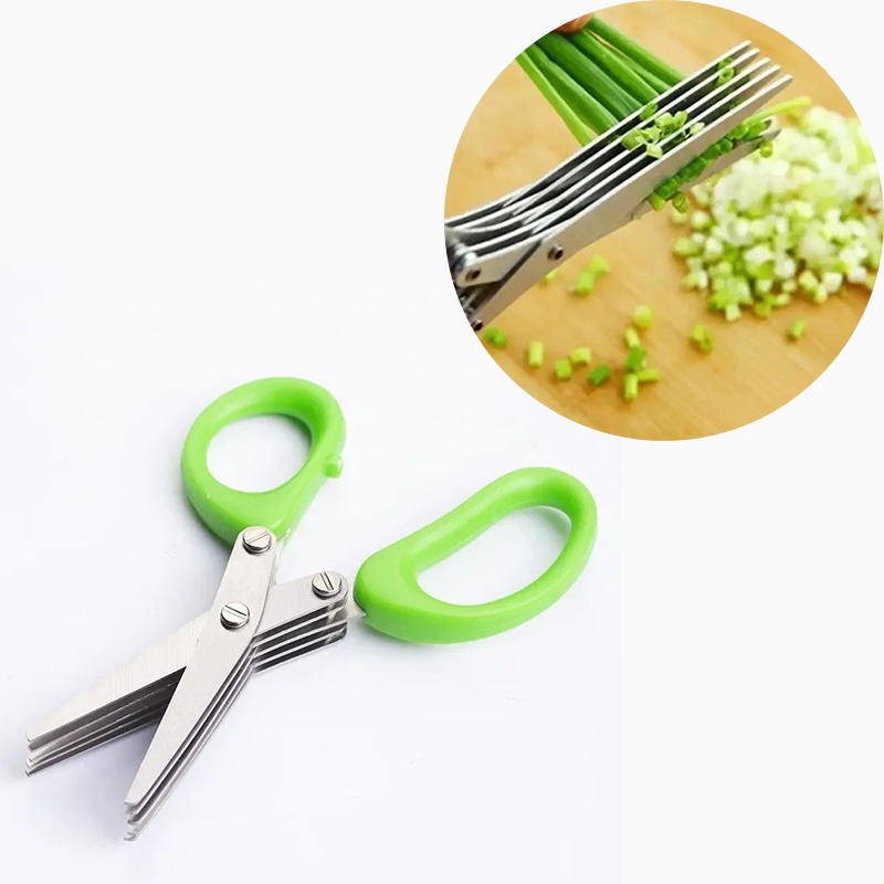 กรรไกรตัดสมุนไพร 5 ใบมีด สแตนเ - Kitchen Gadgets Save Time บทวิจารณ์และราคา