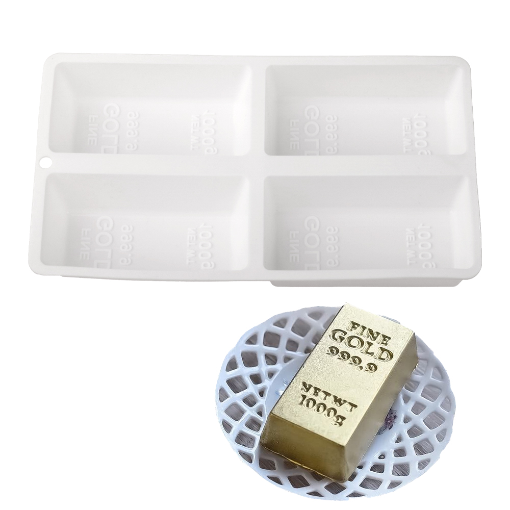 4 เซลล์ทองบาร์รูปมูสเค้กเบเกอร - Kitchen Gadgets Gold บทวิจารณ์และราคา