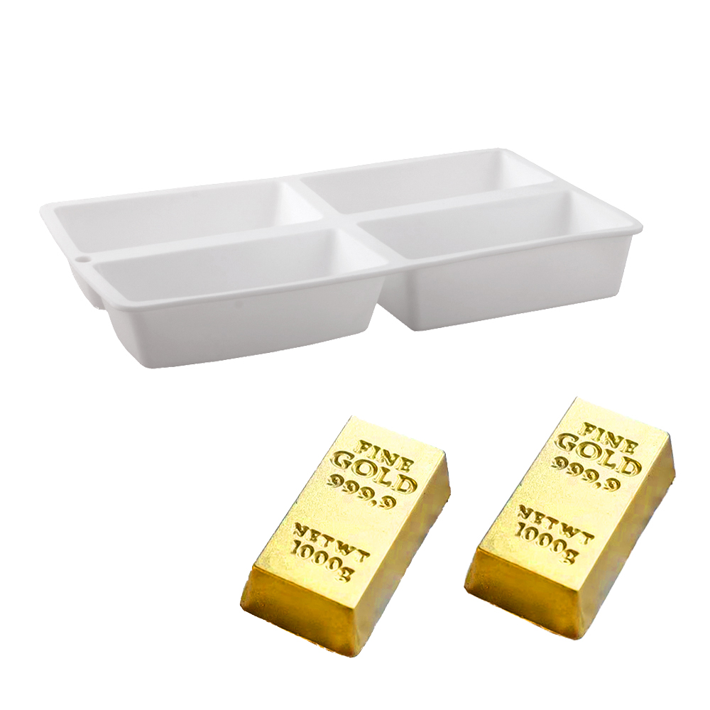 4 เซลล์ทองบาร์รูปมูสเค้กเบเกอร - Kitchen Gadgets Gold บทวิจารณ์และราคา