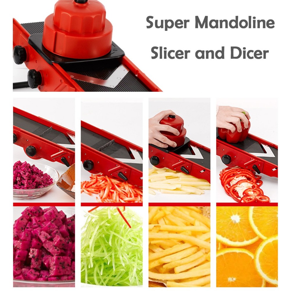 เครื่องตัดผักและ Dicer แบบแมนน - Mandoline Slicer บทวิจารณ์และราคา