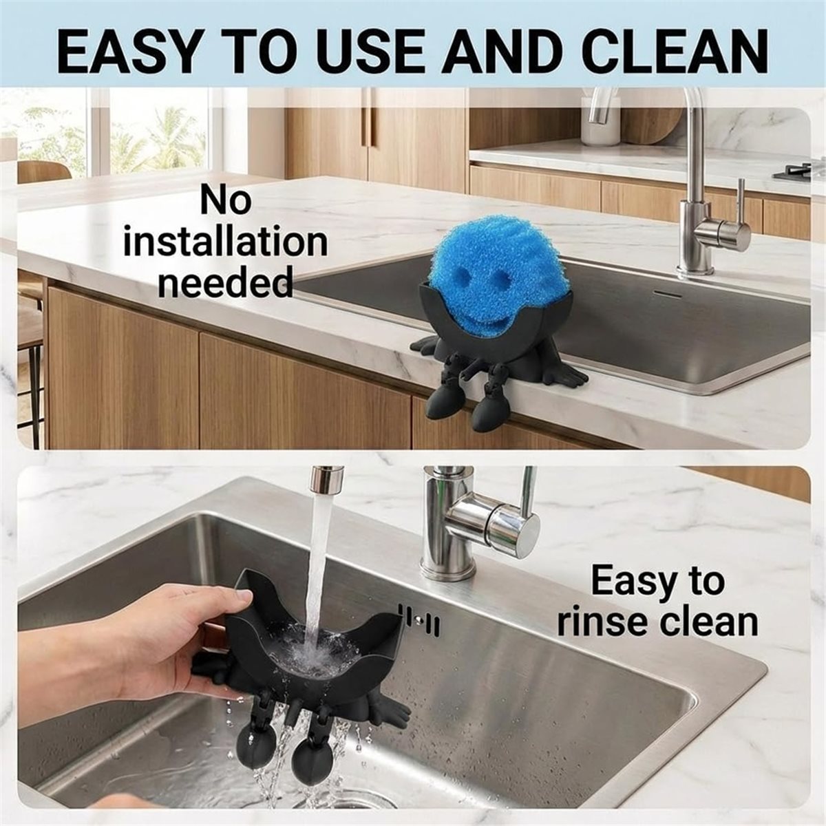 ที่วางฟองน้ำน่ารัก 2 ชิ้น ช่วย - Kitchen Gadgets Save Time บทวิจารณ์และราคา