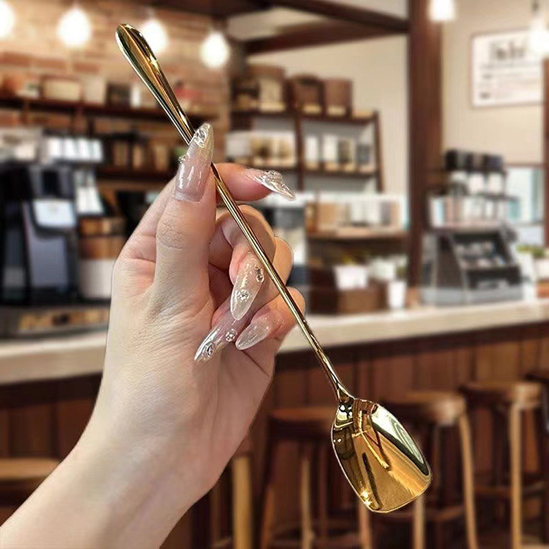 ช้อนสแตนเลสทรงกลมสีทอง ด้ามยาว - Kitchen Gadgets Sale บทวิจารณ์และราคา