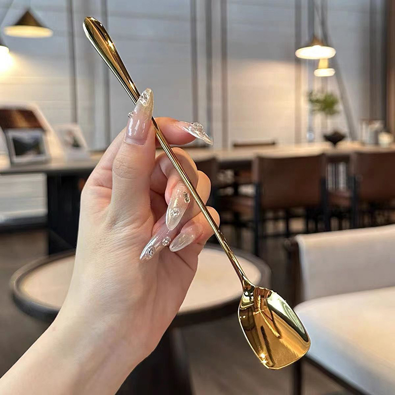 ช้อนสแตนเลสทรงกลมสีทอง ด้ามยาว - Kitchen Gadgets Sale บทวิจารณ์และราคา