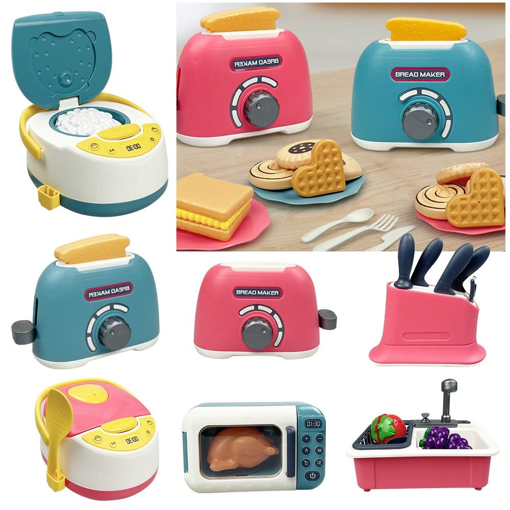 หลากสีเด็กทำอาหารเพลย์เซ็ตเตาแ - Kitchen Gadgets For Kids บทวิจารณ์และราคา