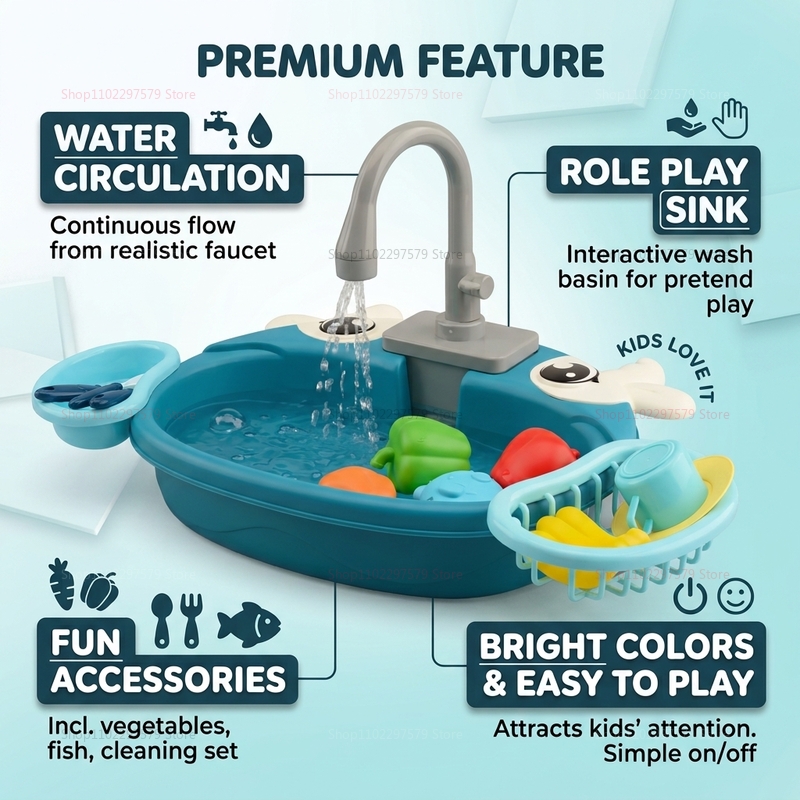 ของเล่นอ่างน้ำแบบโต้ตอบสำหรับเ - Kitchen Gadgets For Kids บทวิจารณ์และราคา