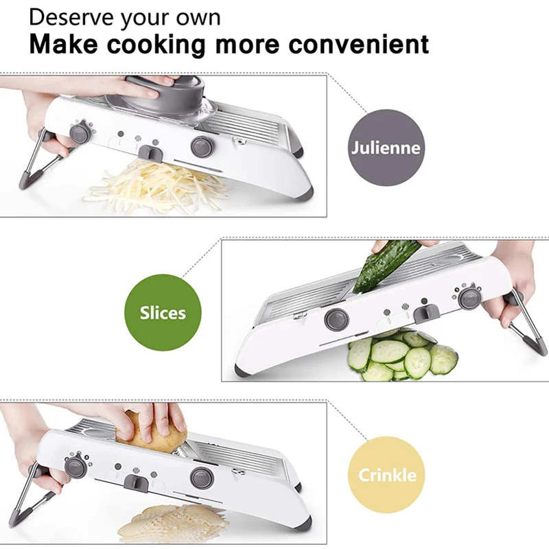 เครื่องหั่นมันฝรั่งสเตนเลสสตีล - Mandoline Slicer บทวิจารณ์และราคา
